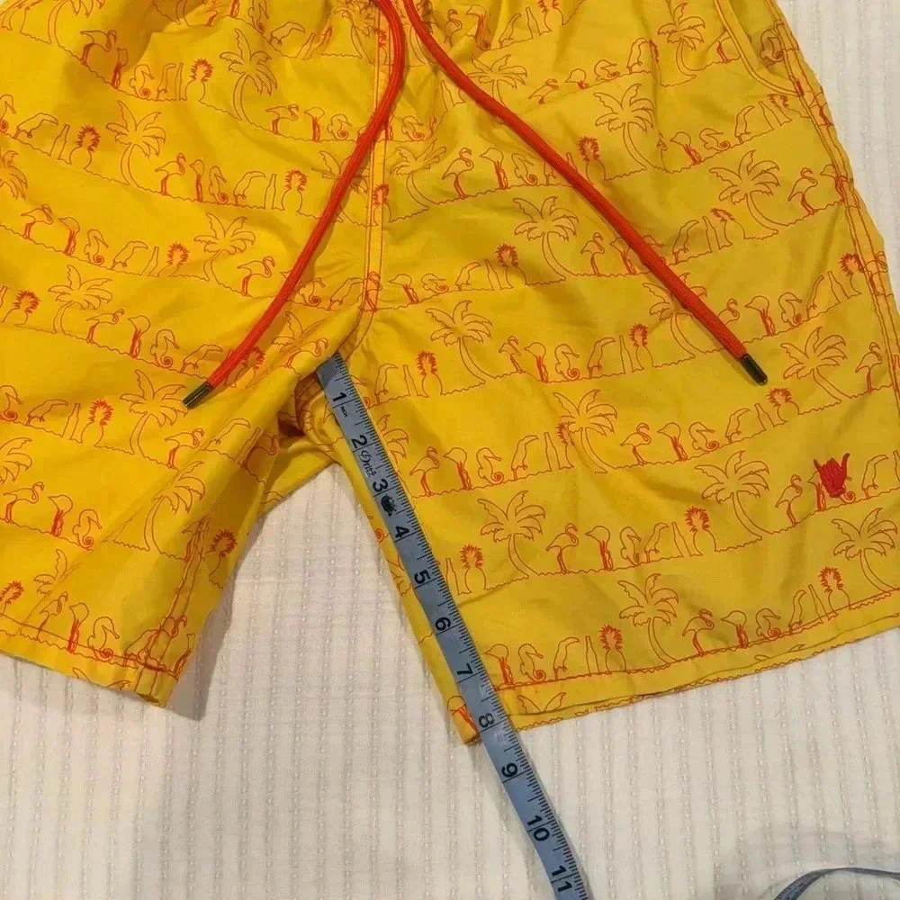 Beach Bros Vintage Mens Swimming Trunks Size M Tropical Vintage Pattern